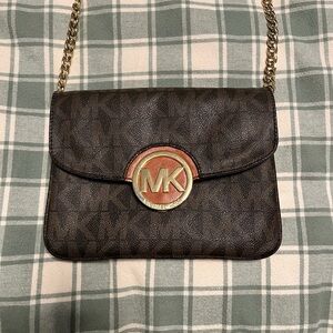 Michael Kors Crossbody Bag with Gold Accents
